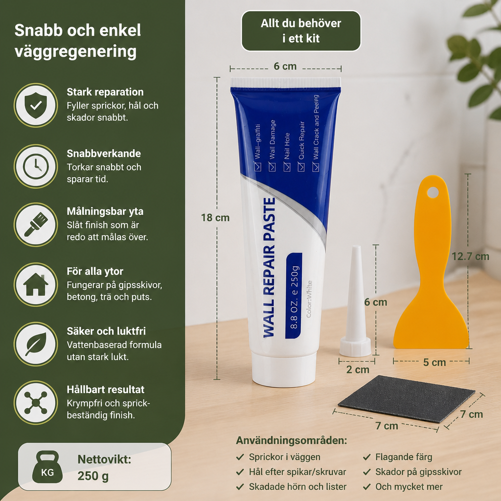 VäggFix™ – Snabb Fyllning För Sprickor Och Hål