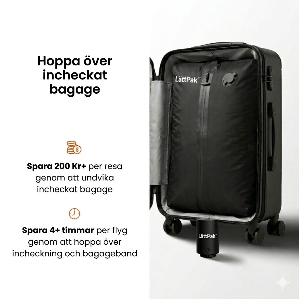 LättPak™ | Premium vakuumförvaringssystem för bagage