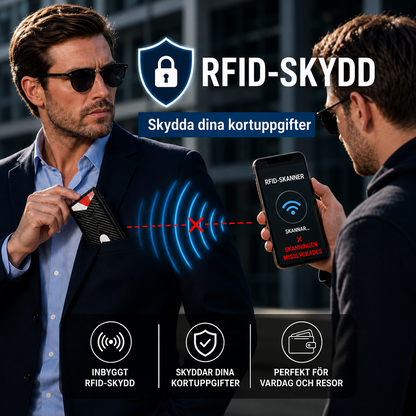 KortSkydd™ RFID-plånbok med pop-up kortsystem | Kompakt & säker