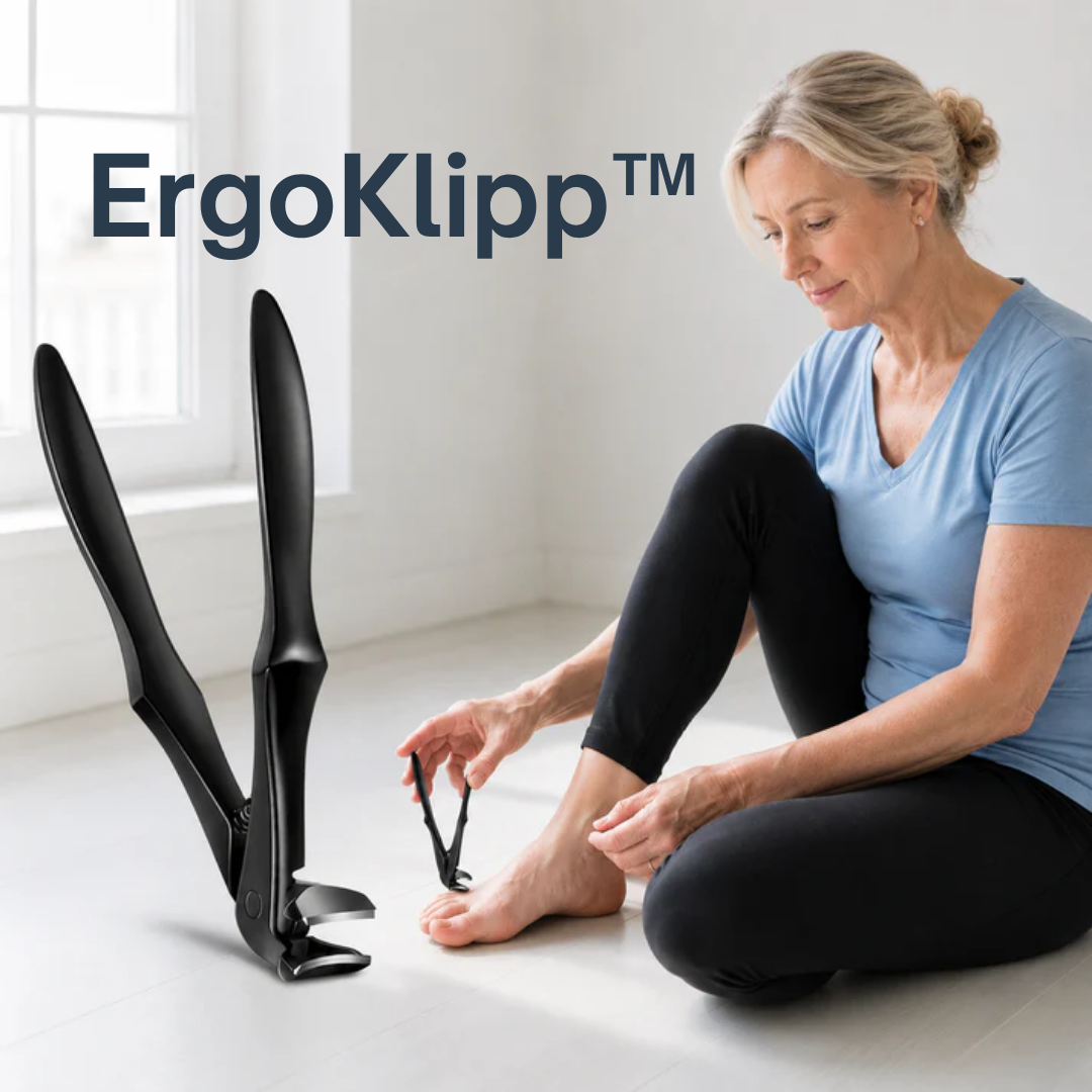 ErgoKlipp™ – Ergonomisk böjd nagelsax för tjocka naglar, inväxta naglar och enkel klippning