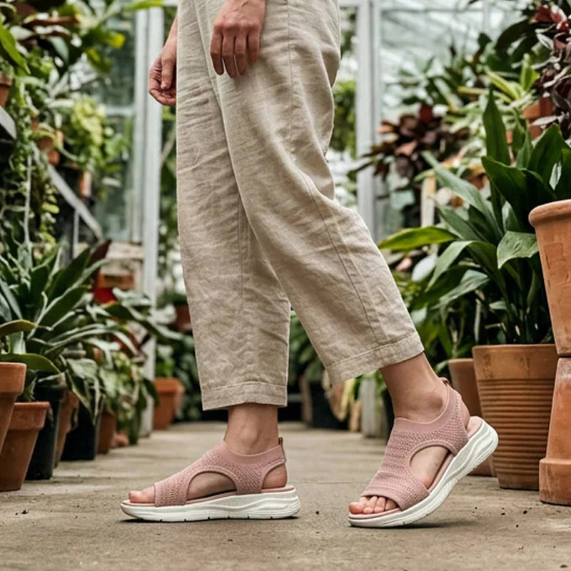 Komfora™ Bekväma, andningsbara, platta sandaler