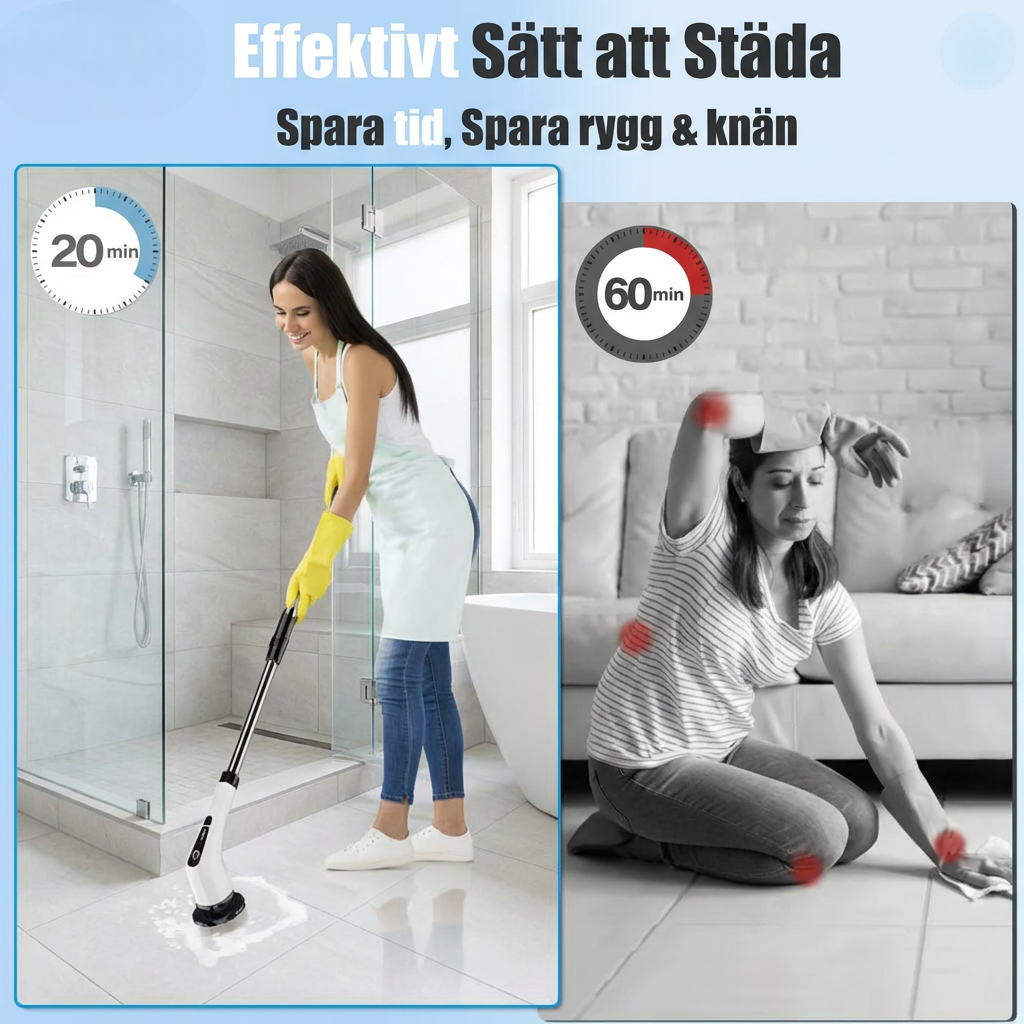 Skina™ – 9-i-1 Elektrisk Rengöringsborste