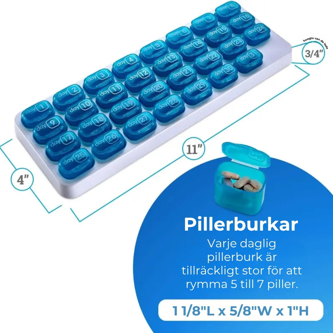 PillerKoll pillerbox öppen vy