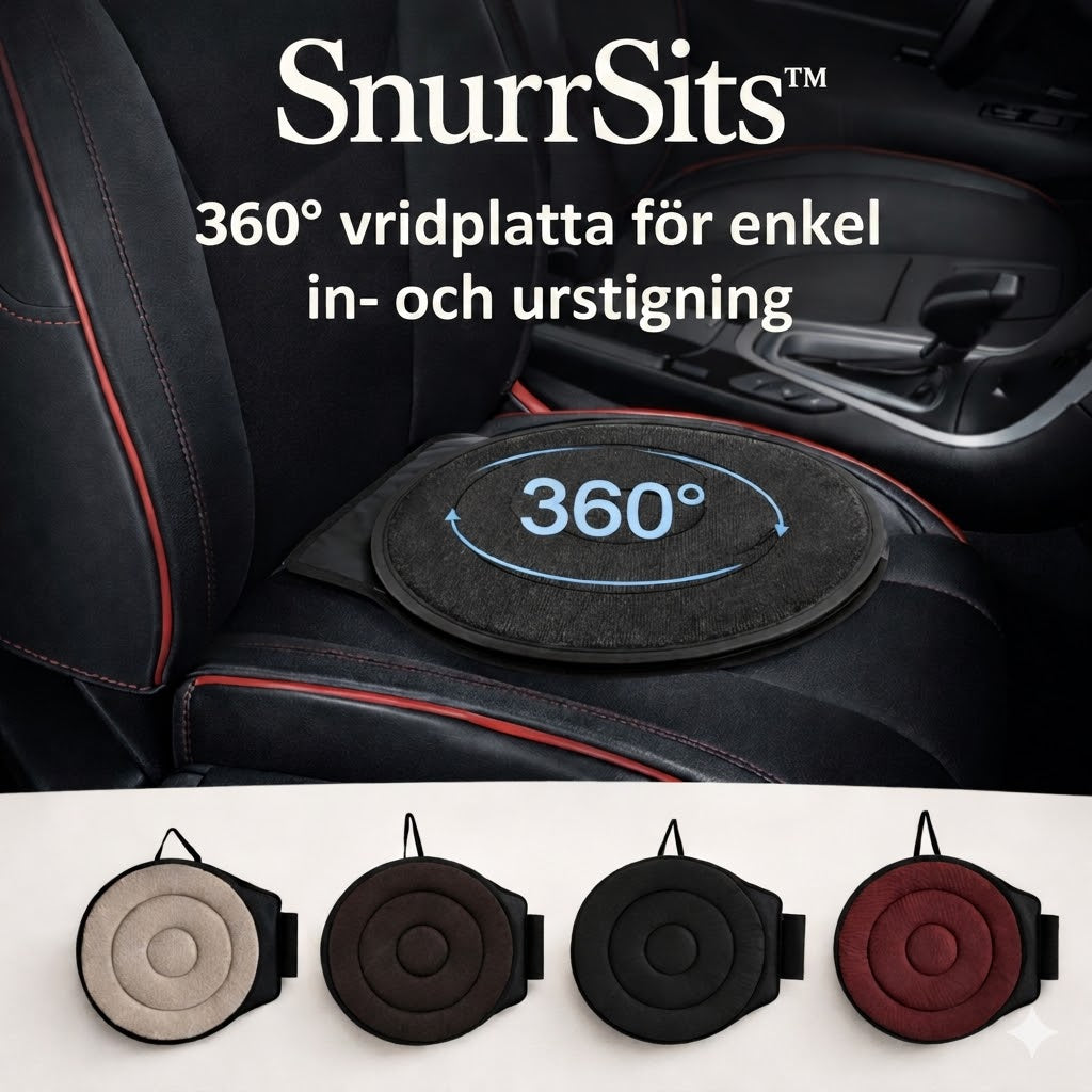 SnurrSits™ – 360° Vridkudde för enkel in- och urstigning