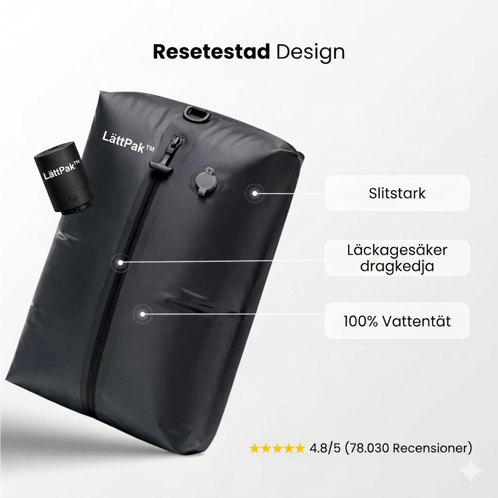 LättPak™ | Premium vakuumförvaringssystem för bagage