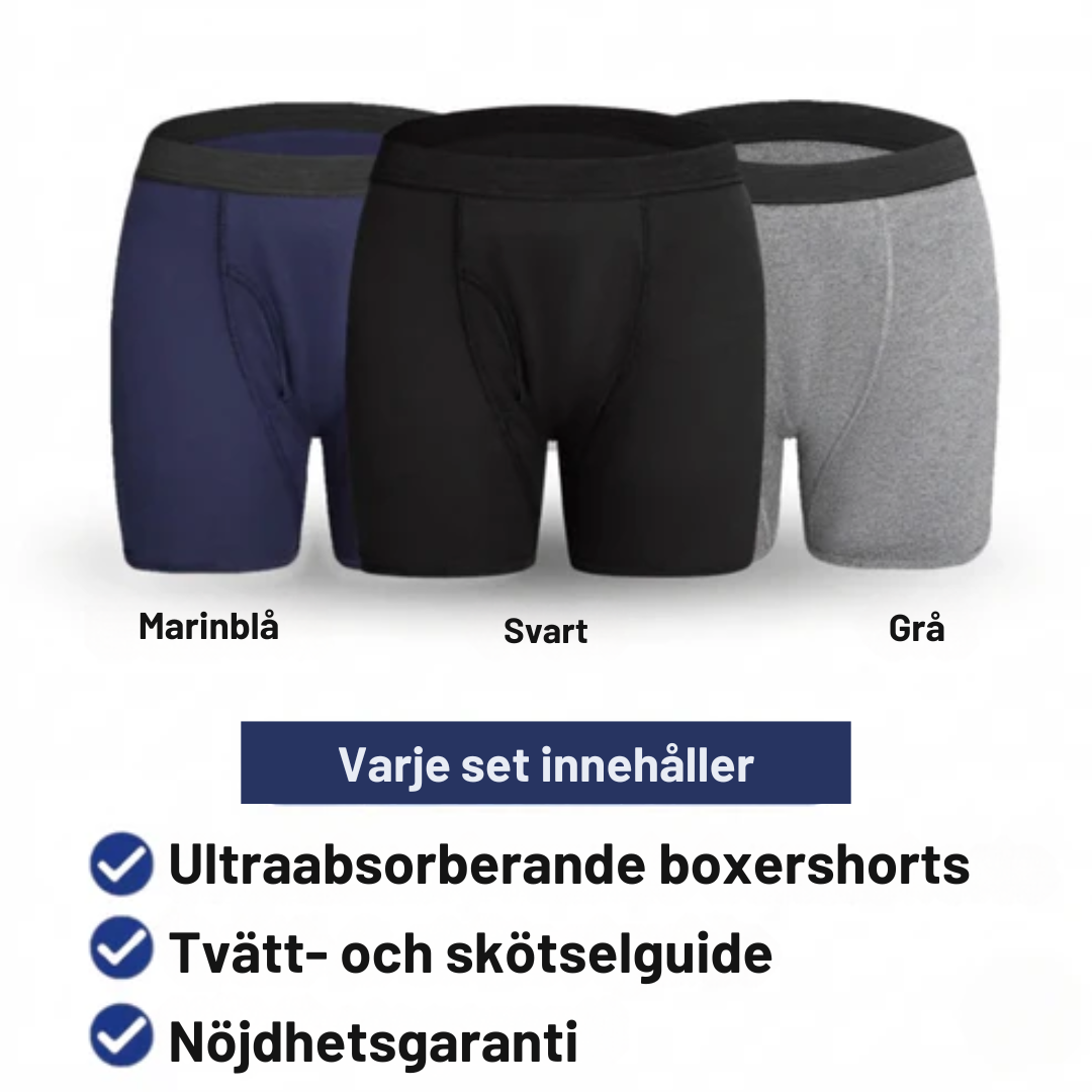 TryggCore™ | Ser ut som vanliga boxers. Skyddar som inget annat.