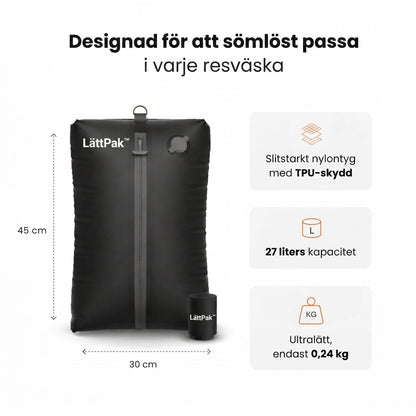 LättPak™ | Premium vakuumförvaringssystem för bagage