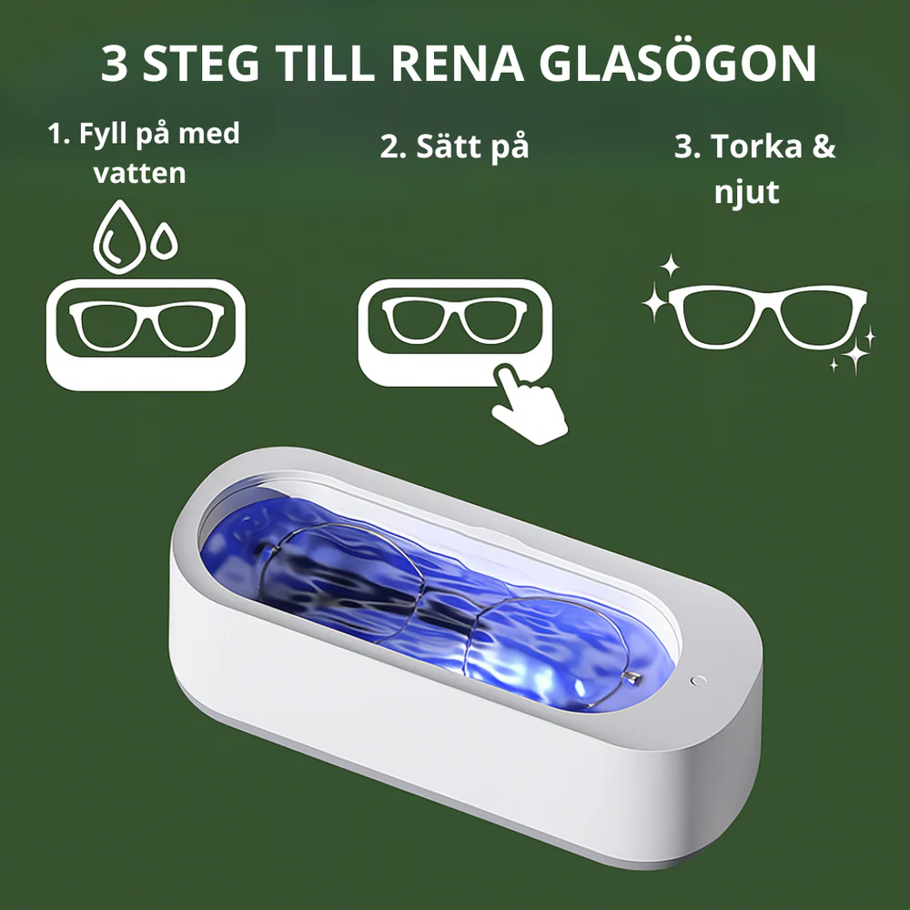 ClearSonic™ - Ultraljud Glasögonrengörare