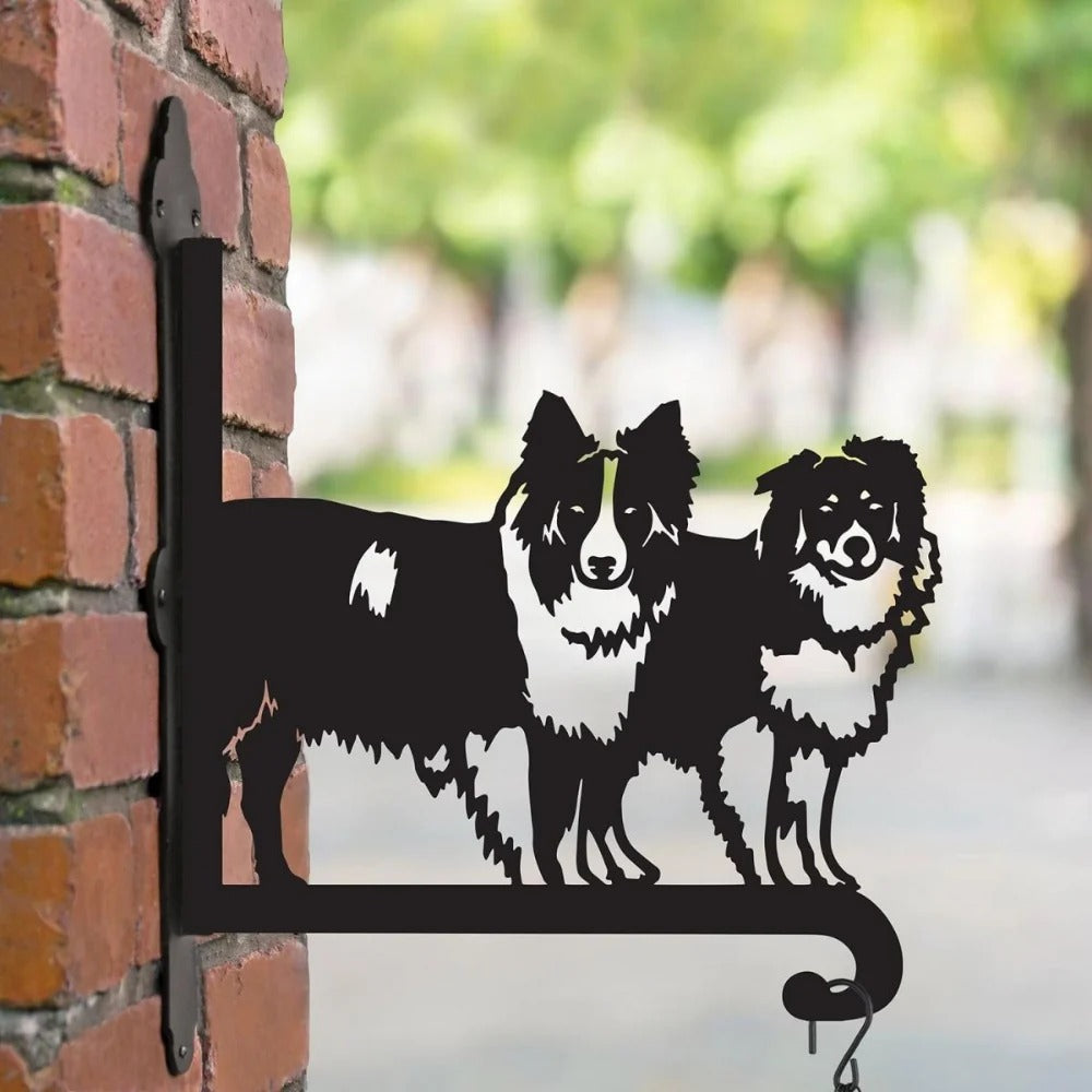 BlomTass™ -Metallställ för Blommor – Hundserie med Bedårande Djurvänner