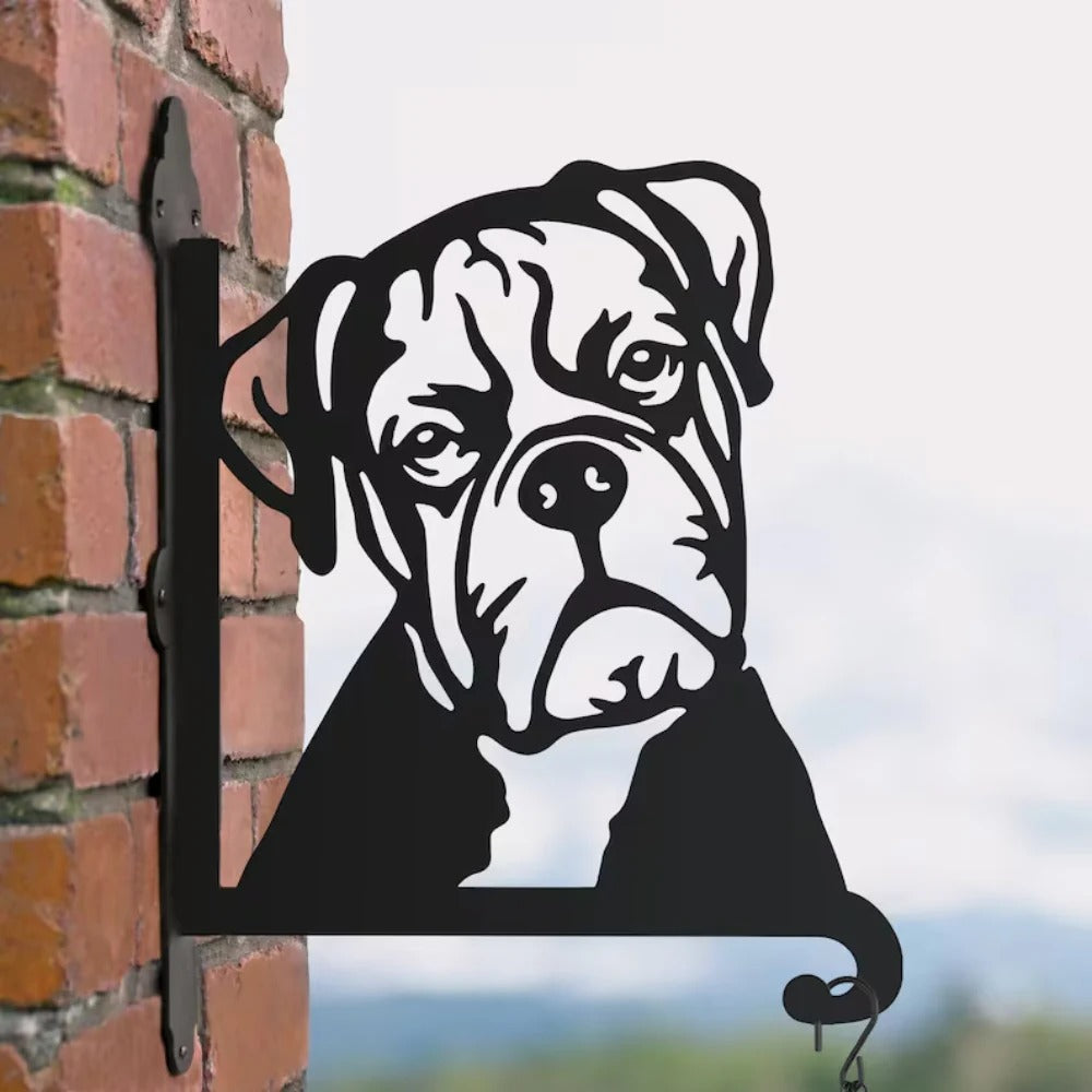 BlomTass™ -Metallställ för Blommor – Hundserie med Bedårande Djurvänner