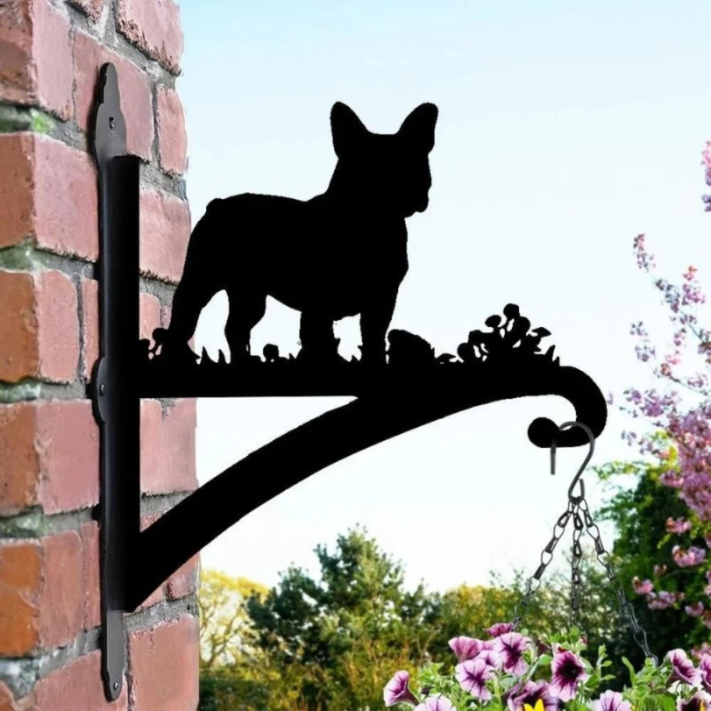BlomTass™ -Metallställ för Blommor – Hundserie med Bedårande Djurvänner