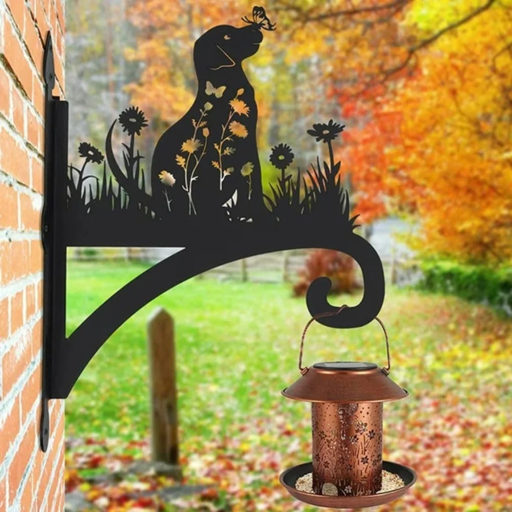 BlomTass™ -Metallställ för Blommor – Hundserie med Bedårande Djurvänner