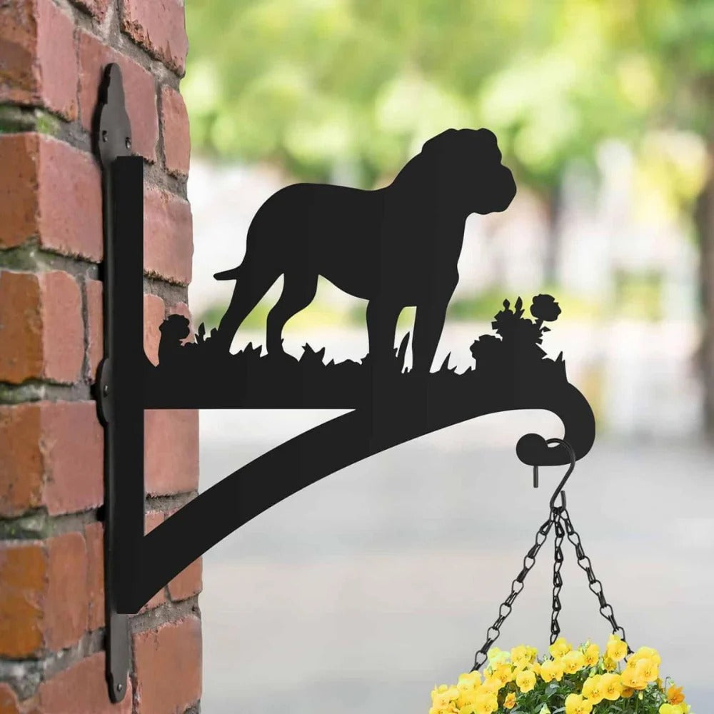 BlomTass™ -Metallställ för Blommor – Hundserie med Bedårande Djurvänner