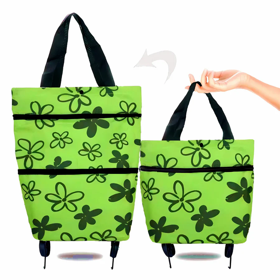 Vika & Rulla™ shoppingväska – 1+1 GRATIS - Shoppingväska med stor kapacitet och hopfällbara hjul