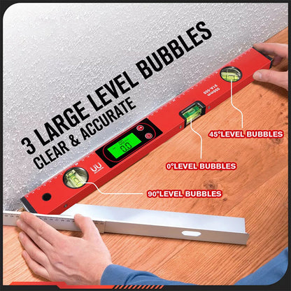 NivåPro™ Multifunktionellt magnetiskt vattenpass – Digital LCD & hög precision perfekt för bygg och DIY