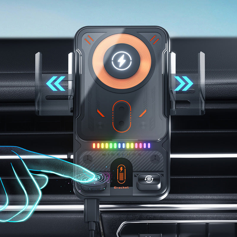 SmartBilhållare™ - Smart 2-i-1 mobilhållare för bilen med rotationsfunktion och trådlös laddare