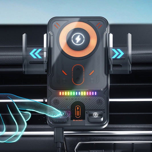 SmartBilhållare™ - Smart 2-i-1 mobilhållare för bilen med rotationsfunktion och trådlös laddare